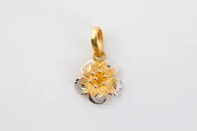 22k Two-Tone Gold Flower Pendant (2.04g.)