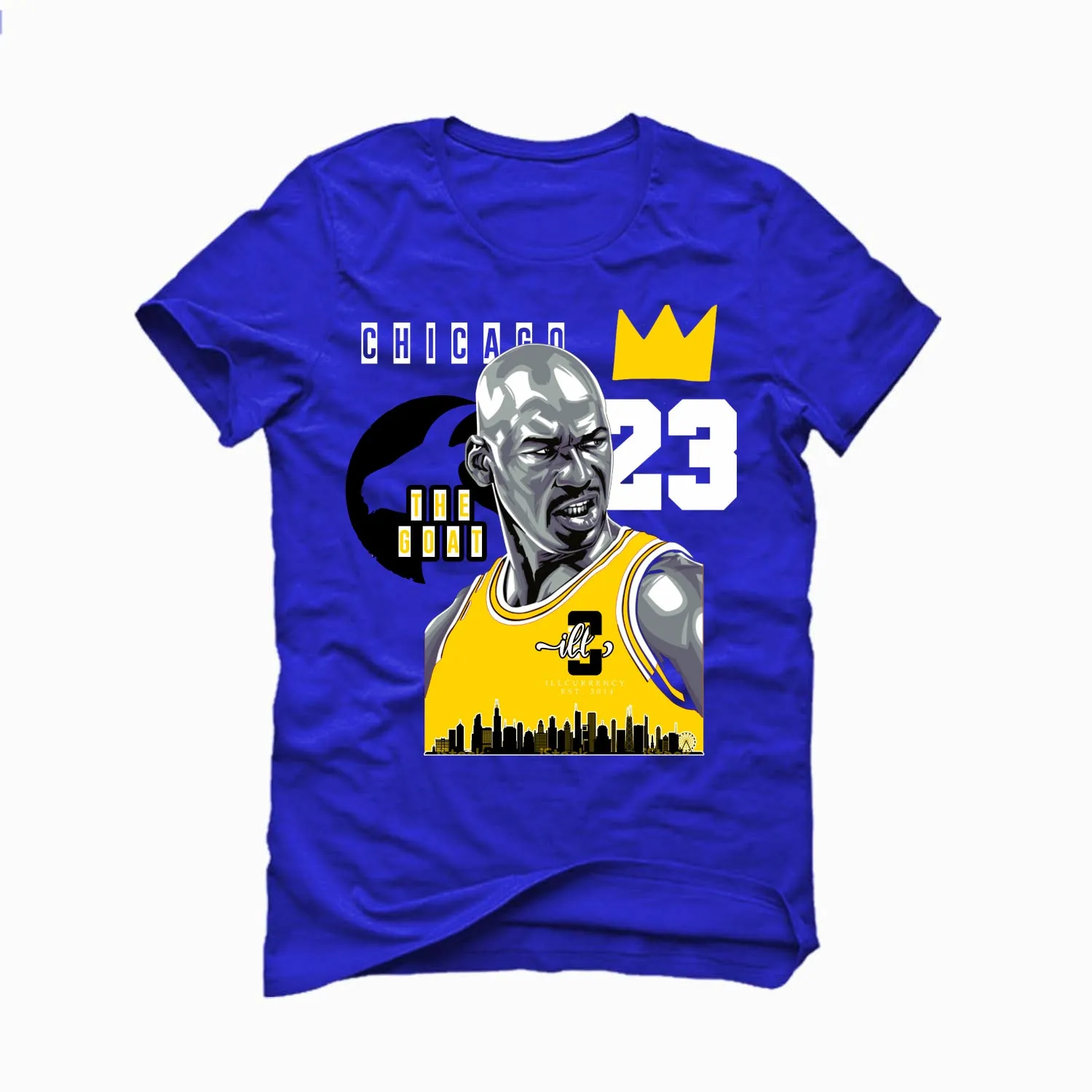 AIR JORDAN 14 LANEY |ILLCURRENCY Royal Blue T-Shirt (The Goat)