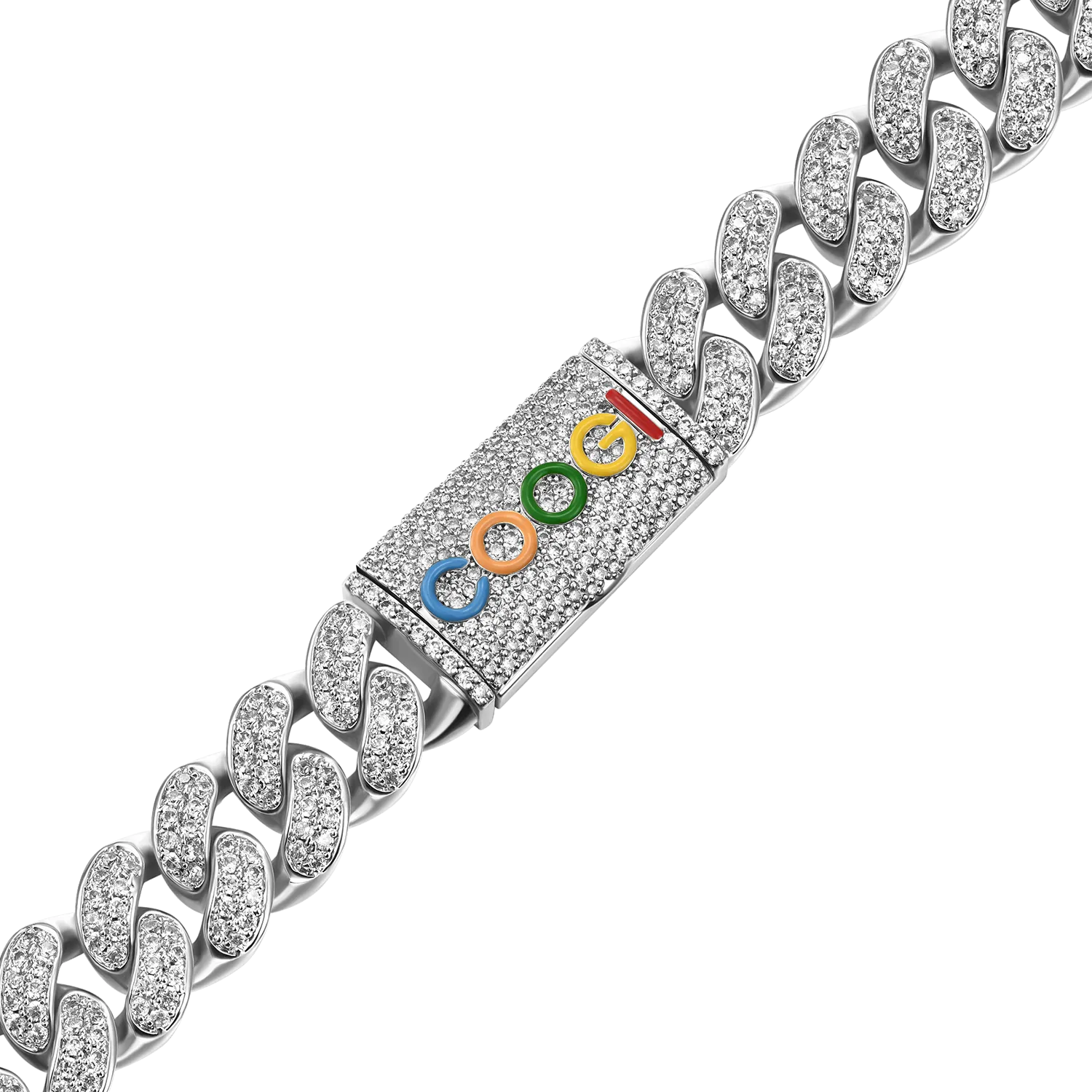 APORRO X COOGI 12mm White Gold “BASIC” Cuban Chain