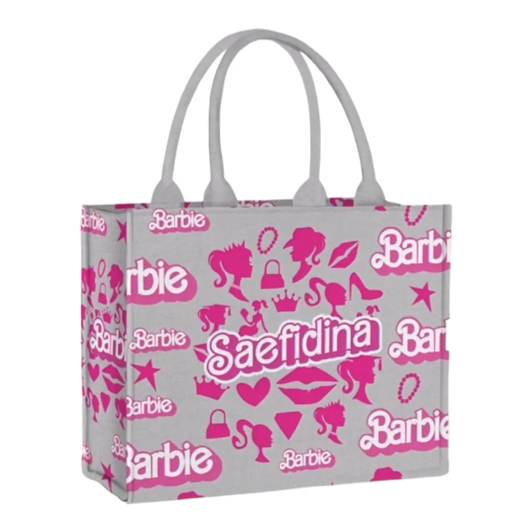 Barbie Edition - Custom Stripe Canvas Tote Bag