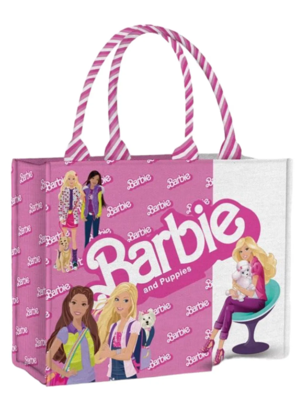 Barbie Edition - Custom Stripe Canvas Tote Bag