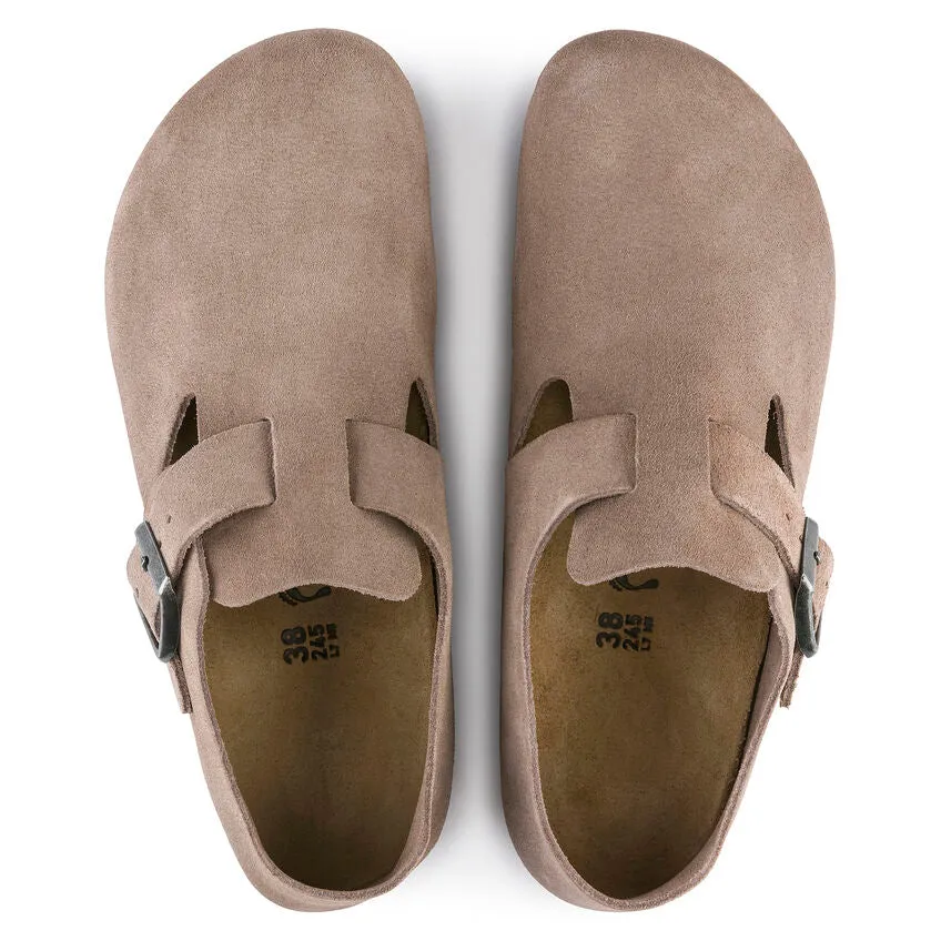 Birkenstock UNISEX London Suede Leather (Taupe - Regular Fit)