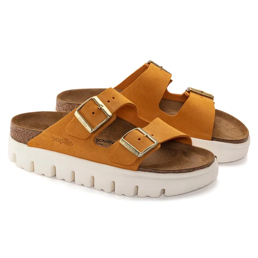 Birkenstock Women's Arizona Chunky Suede Leather (Apricot)