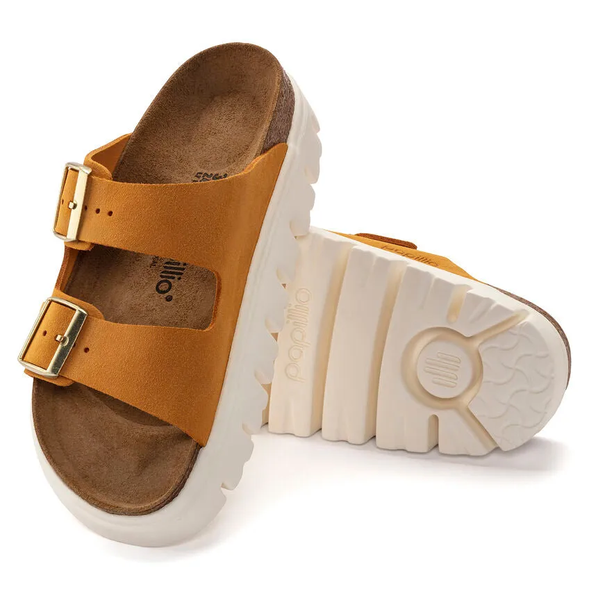 Birkenstock Women's Arizona Chunky Suede Leather (Apricot)