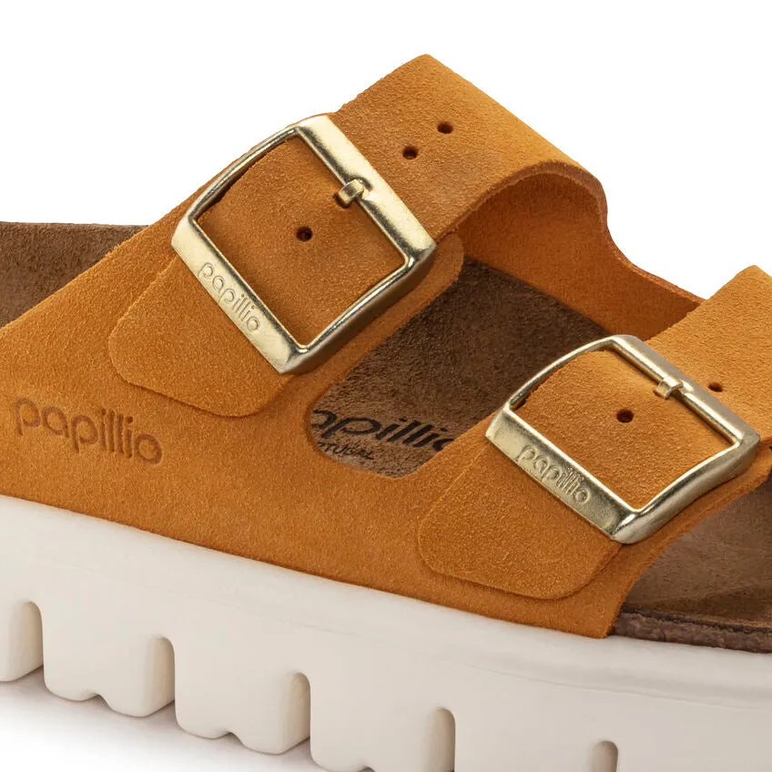 Birkenstock Women's Arizona Chunky Suede Leather (Apricot)