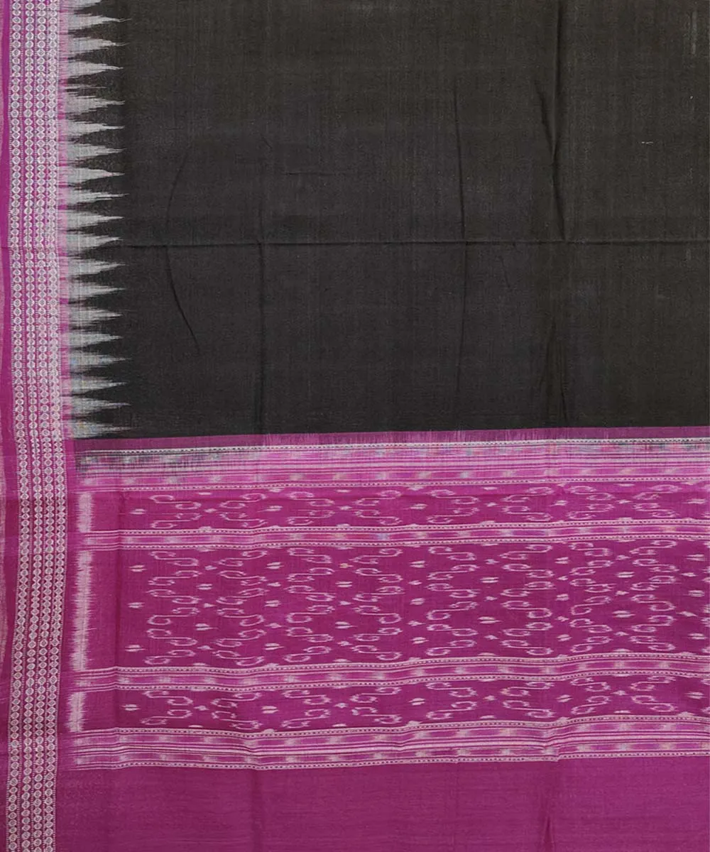 Black purpel handwoven sambalpuri cotton dupatta