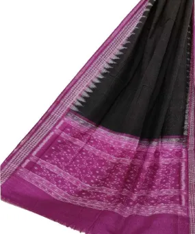 Black purpel handwoven sambalpuri cotton dupatta