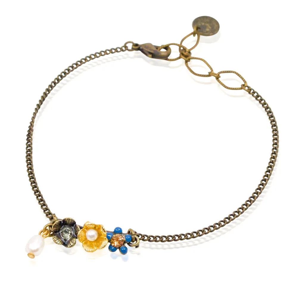 Blue Flower Bracelet by Eric et Lydie