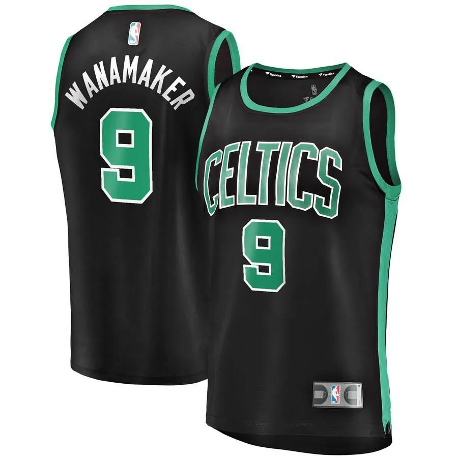 Boston Celtics Brad Wanamaker Fanatics Branded Replica Fast Break Player Statement Jersey Mens - Black | Ireland Z8659I9