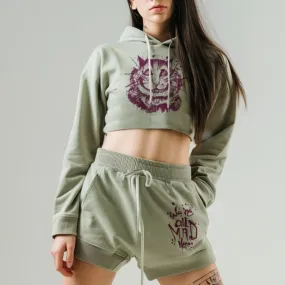 Cheshire Cat: We're All Mad Cropped Hoodie Outfit