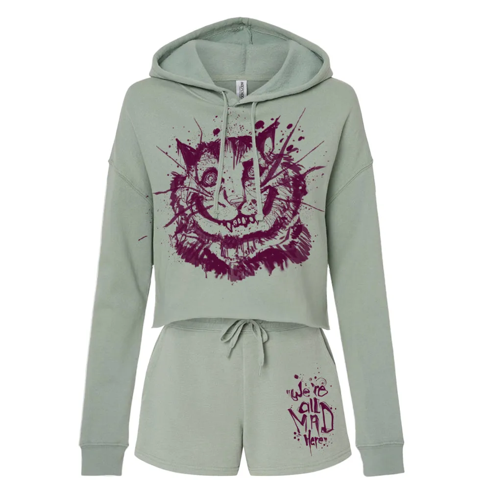 Cheshire Cat: We're All Mad Cropped Hoodie Outfit