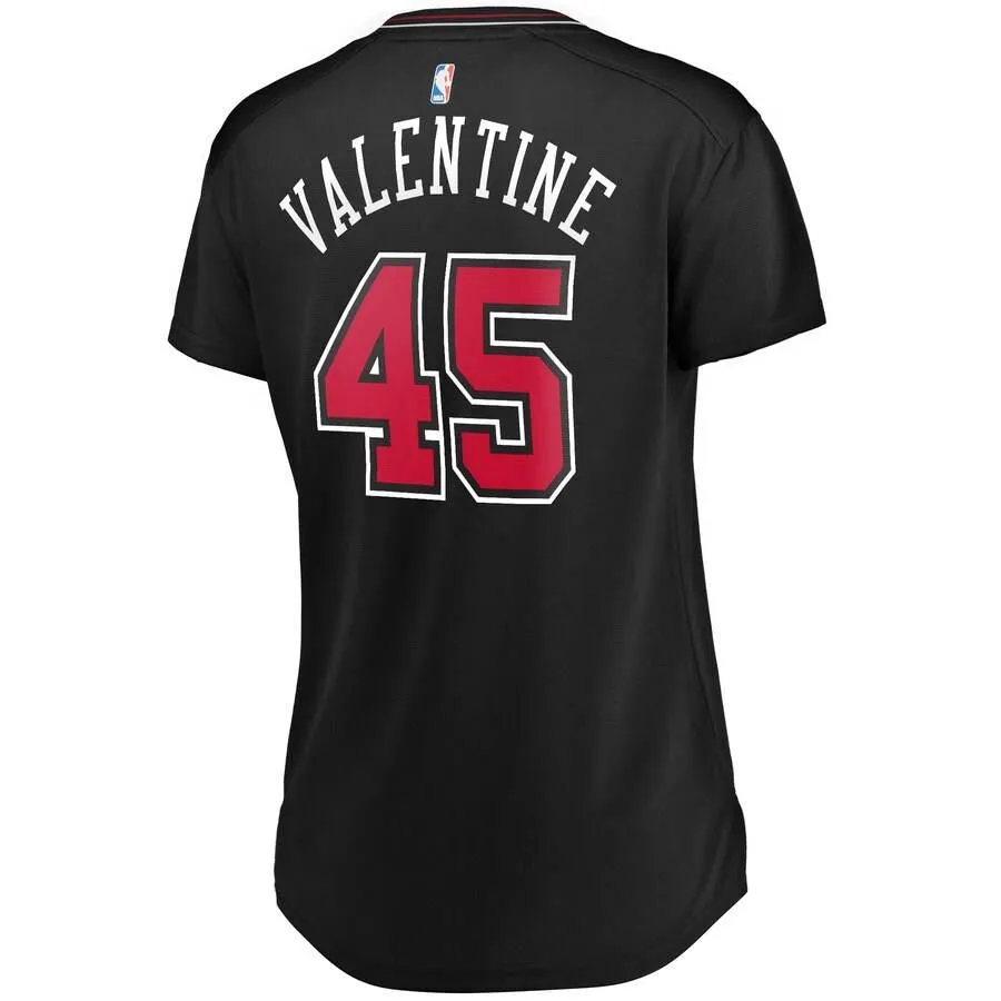 Chicago Bulls Denzel Valentine Fanatics Branded Fast Break Player Statement Jersey Womens - Black | Ireland O8854N7