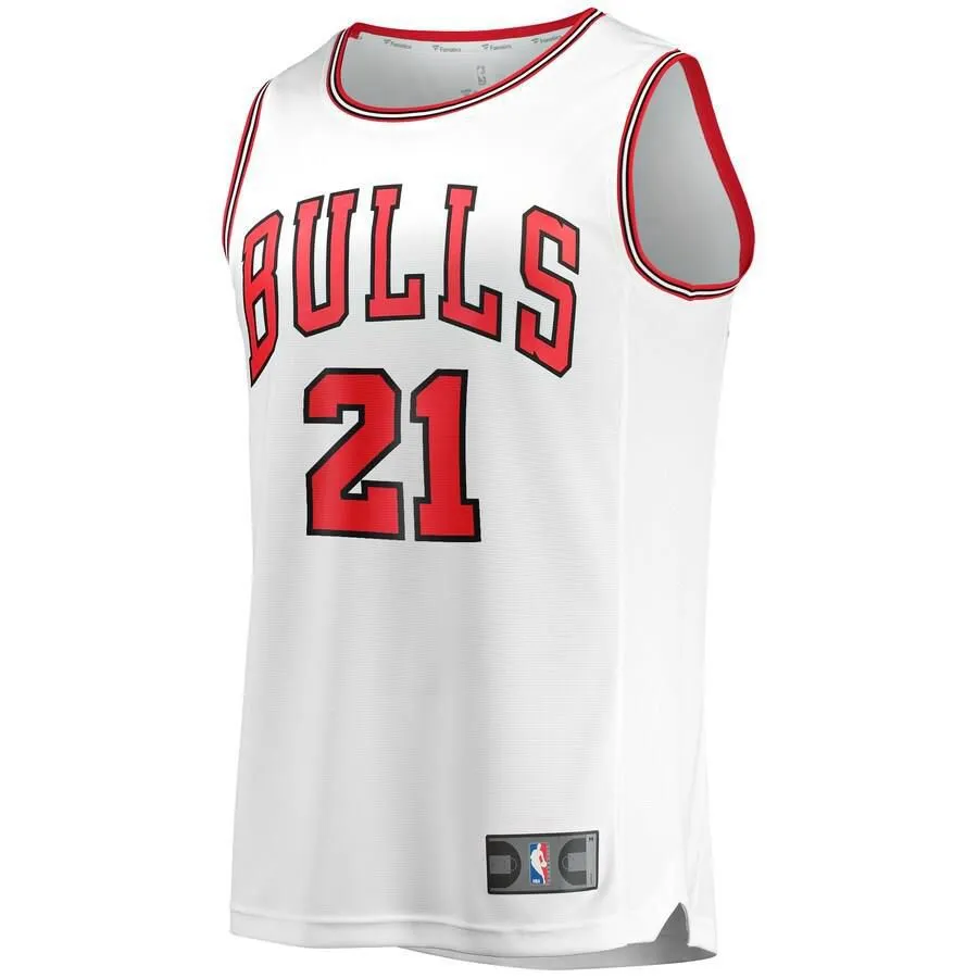 Chicago Bulls Thaddeus Young Fanatics Branded Fast Break Player Association Jersey Kids - White | Ireland Y1874T4