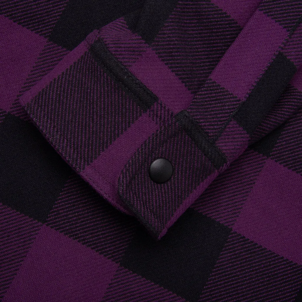 Classic Logo Overshirt - Violet/White