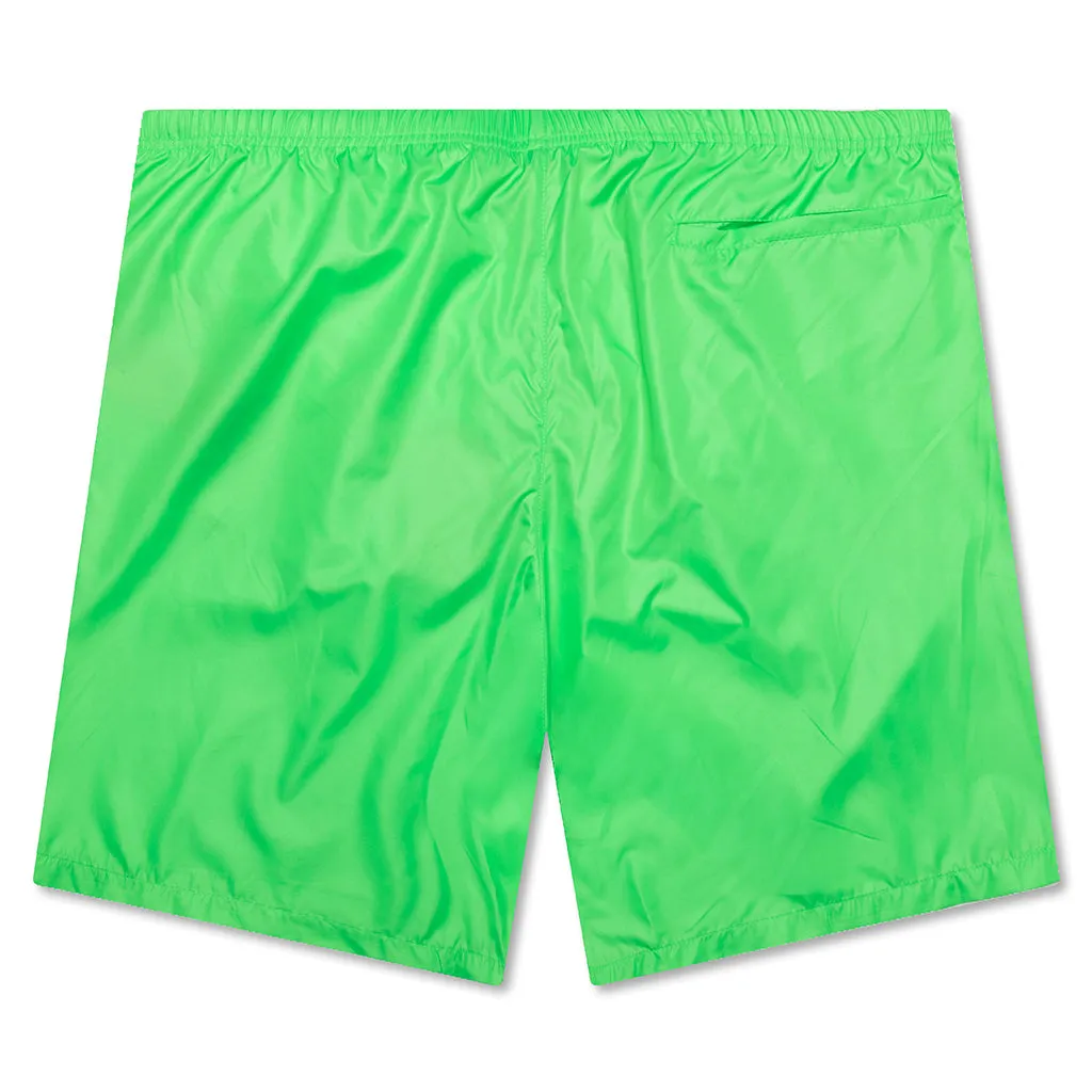 Curved Logo Bold Swim Short - Green/Fluo