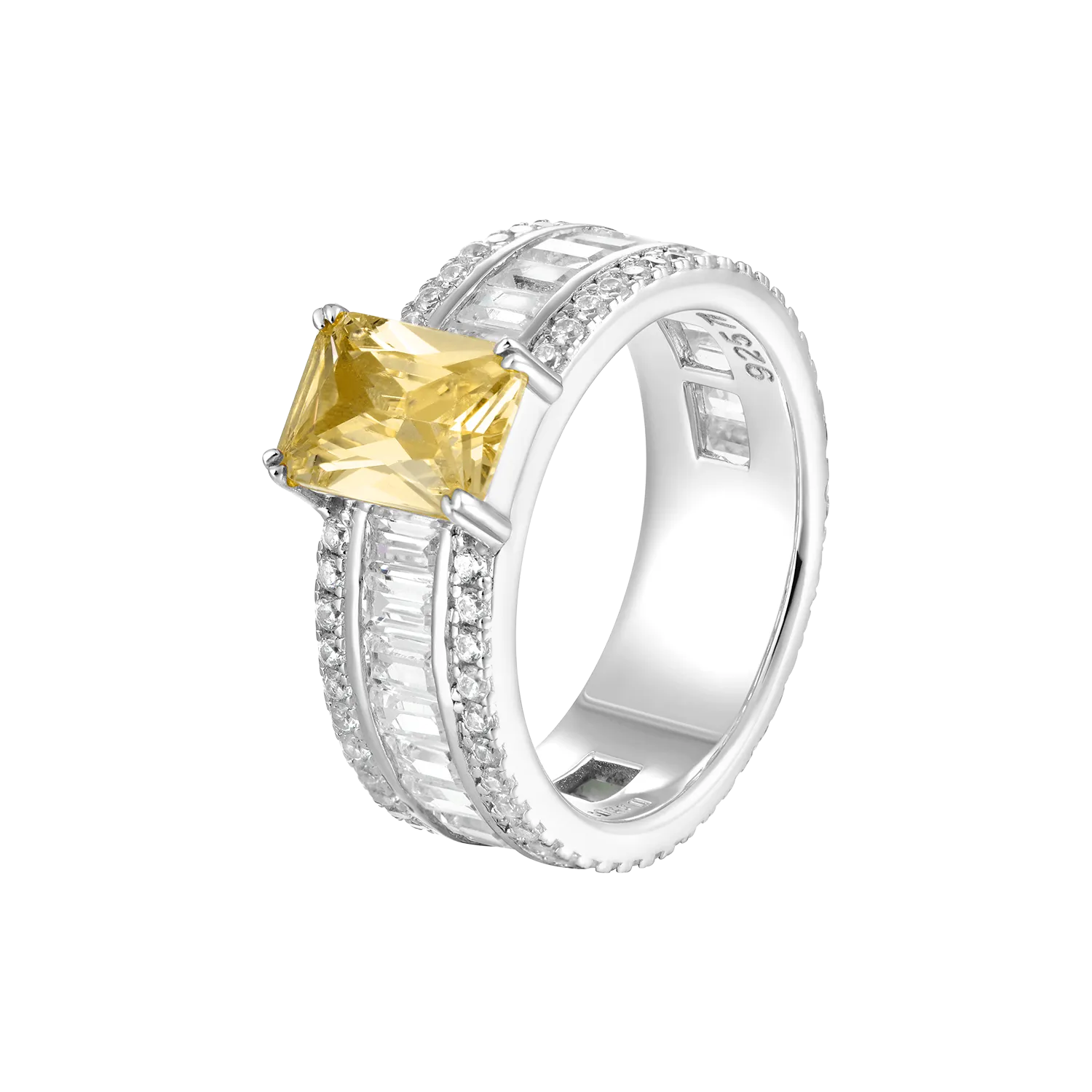 Custom Emerald Cut Band Ring