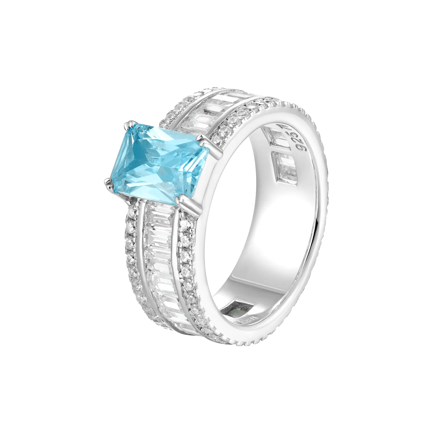 Custom Emerald Cut Band Ring