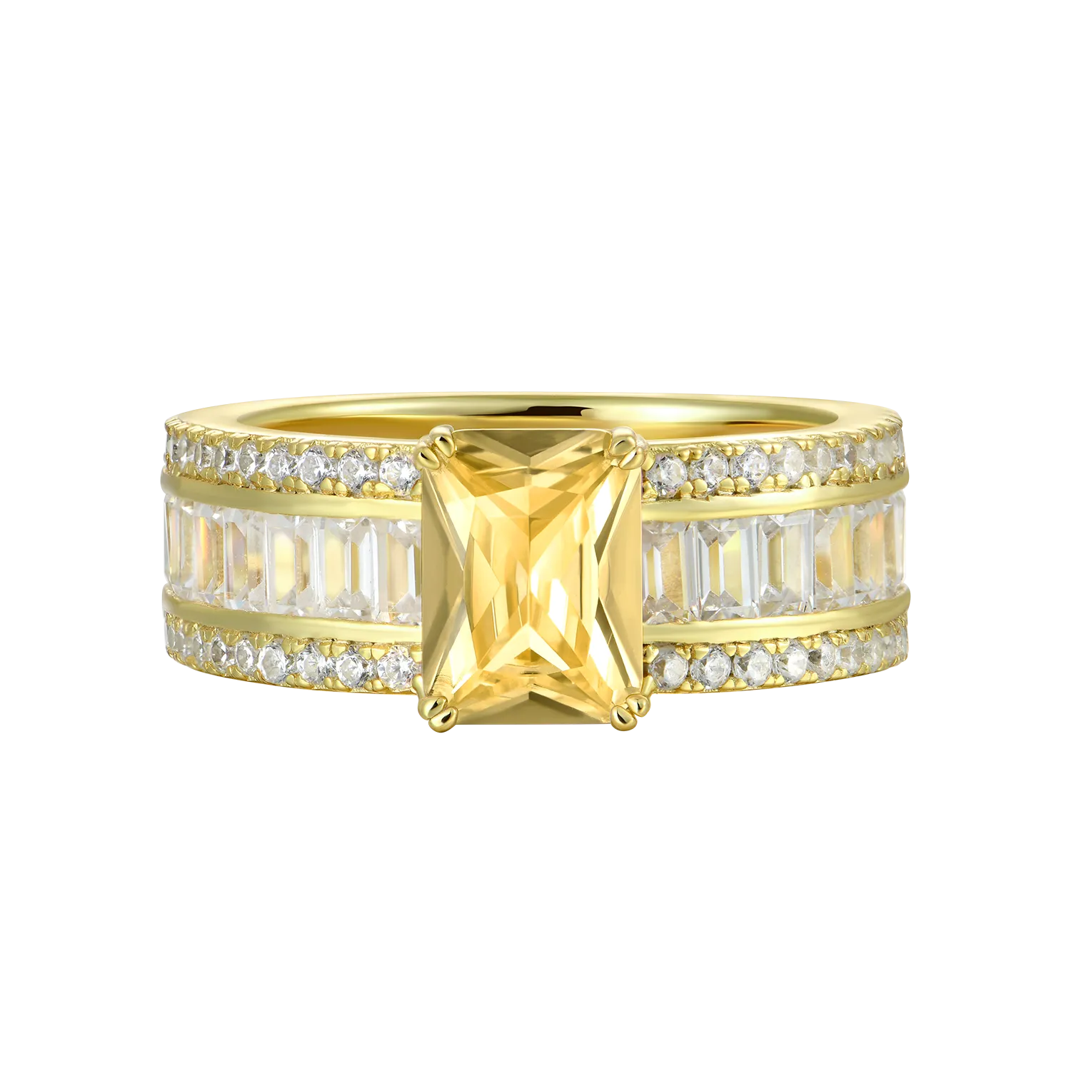 Custom Emerald Cut Band Ring