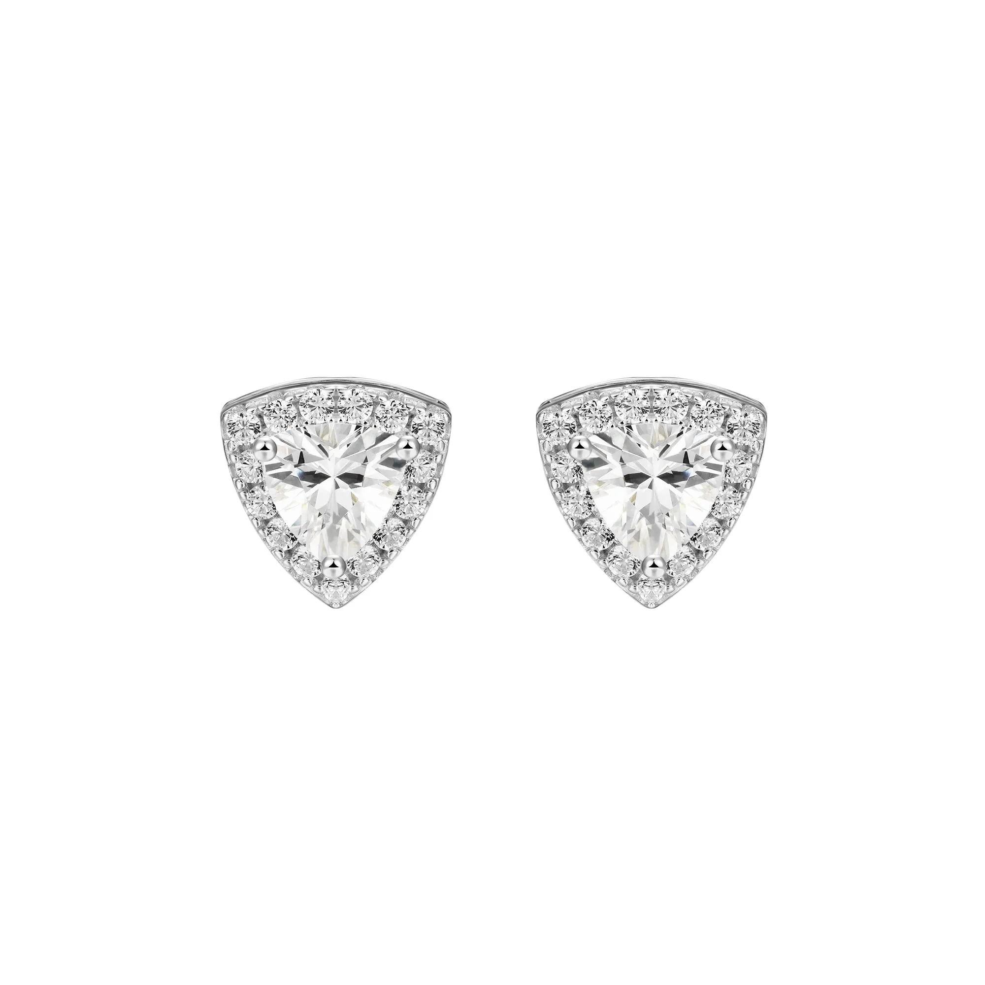 Custom Halo Moissanite Stud Earring