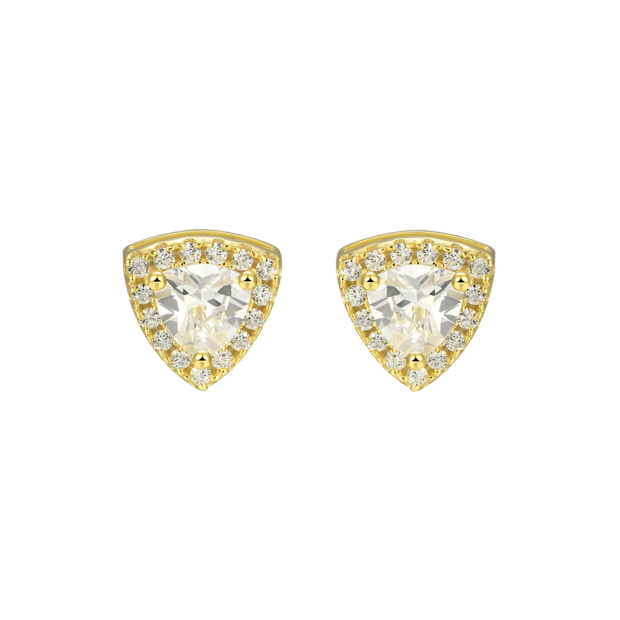 Custom Halo Moissanite Stud Earring