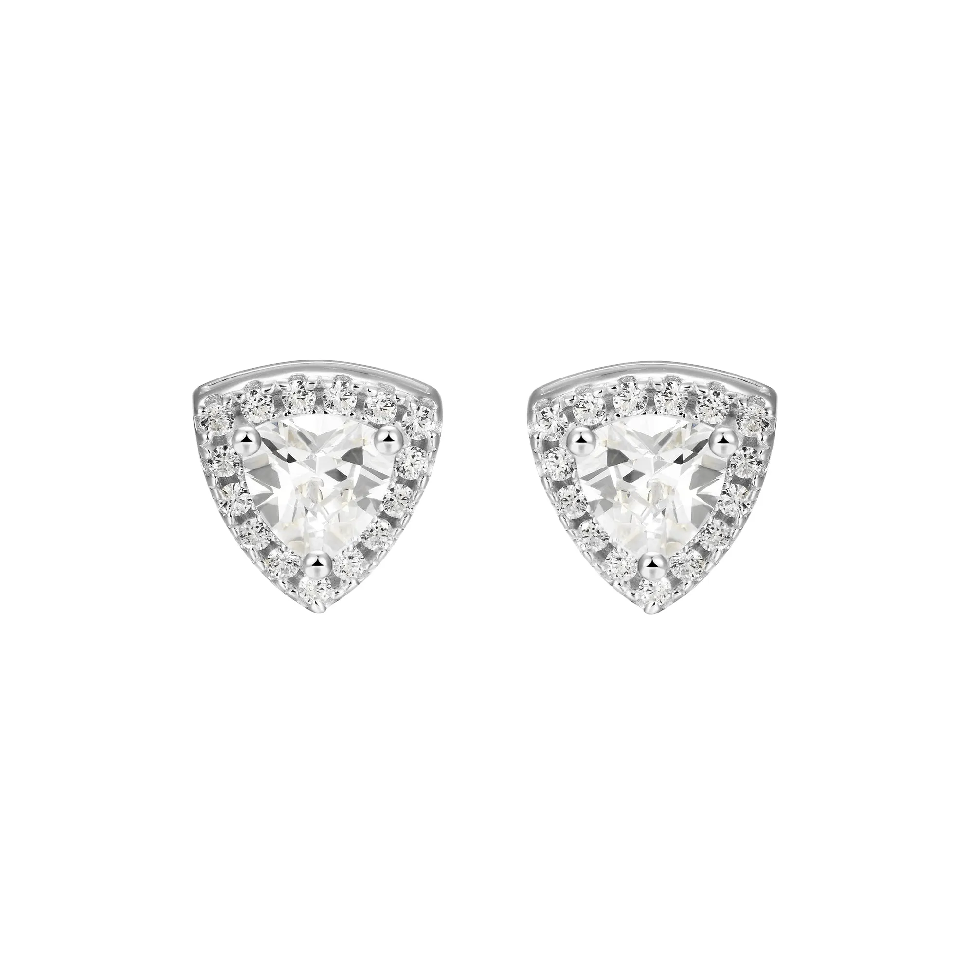 Custom Halo Moissanite Stud Earring