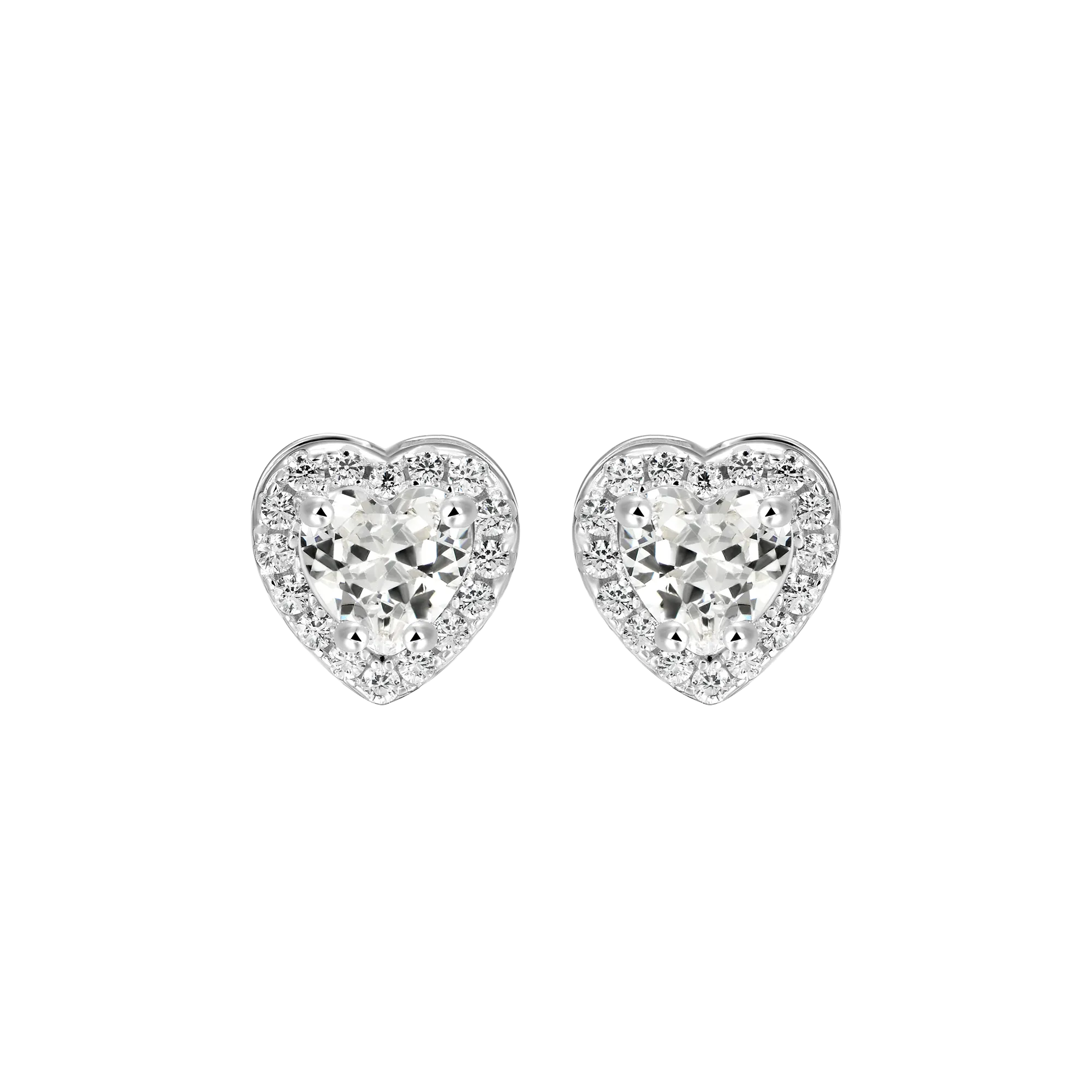 Custom Halo Moissanite Stud Earring