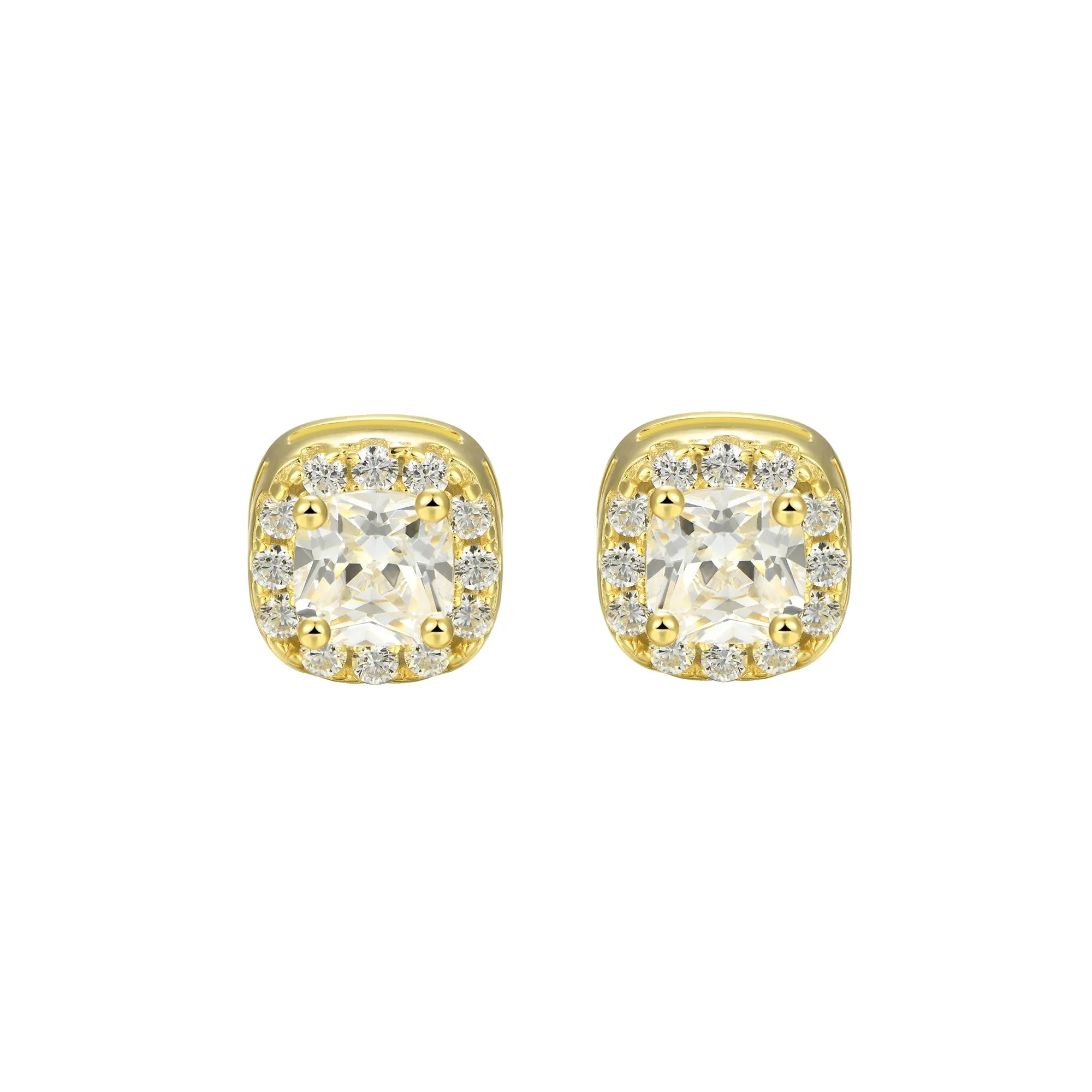 Custom Halo Moissanite Stud Earring