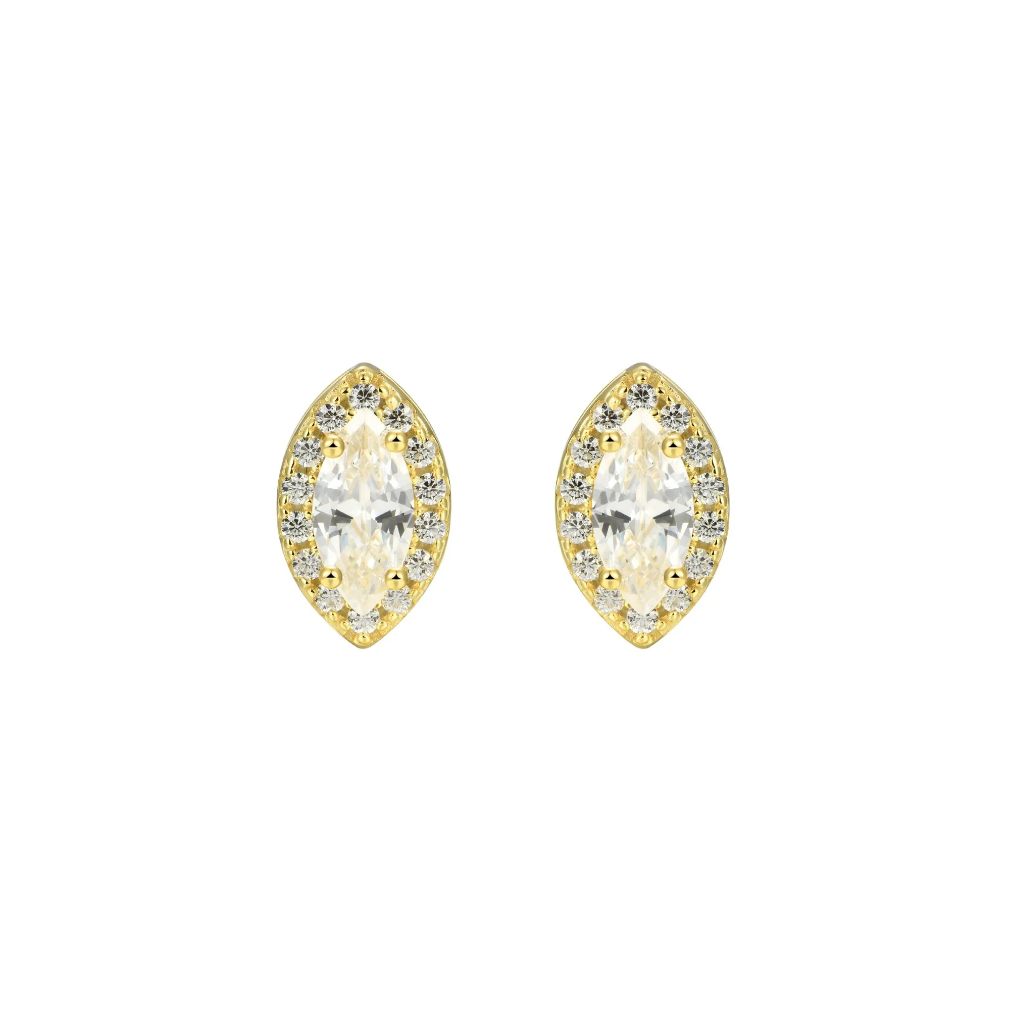 Custom Halo Moissanite Stud Earring