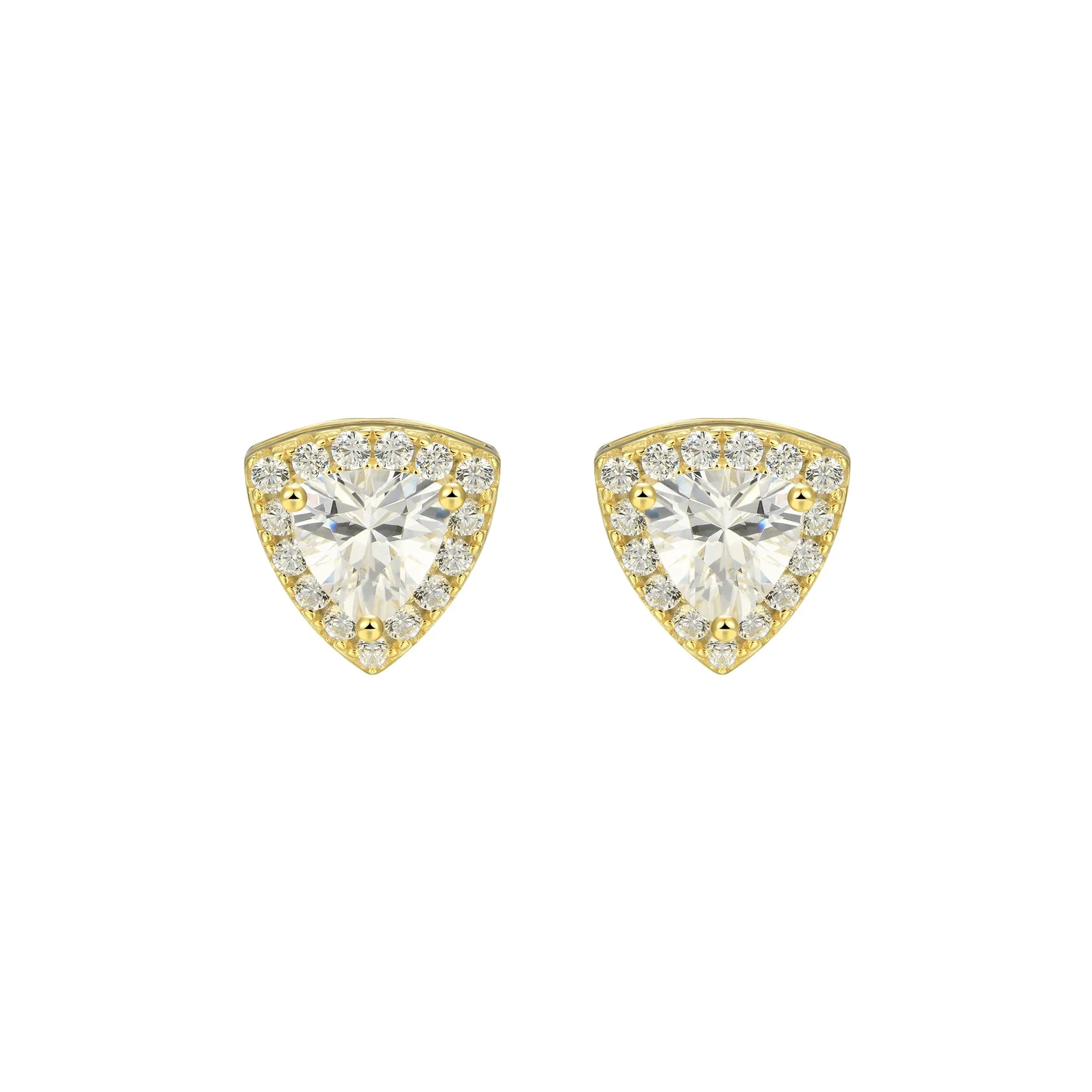 Custom Halo Moissanite Stud Earring