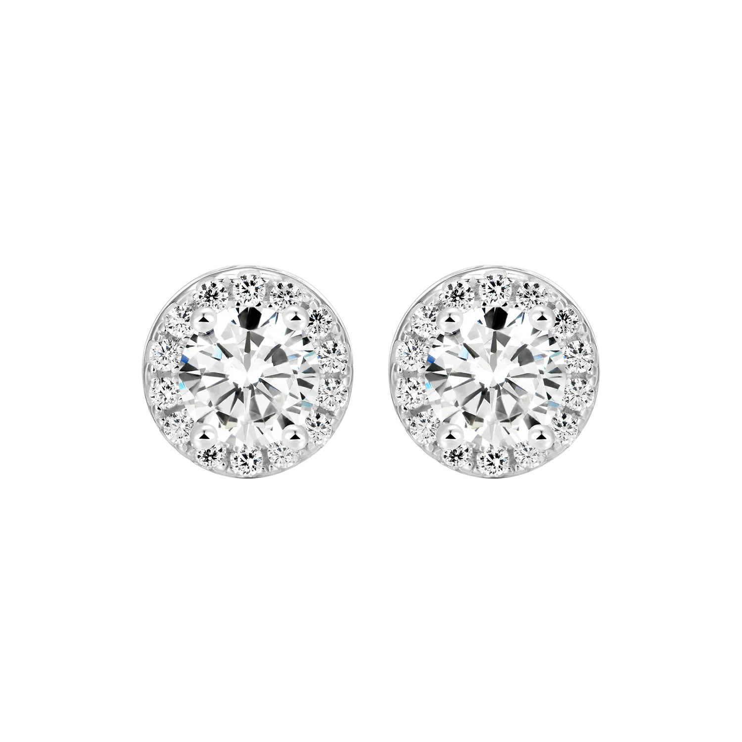 Custom Halo Moissanite Stud Earring