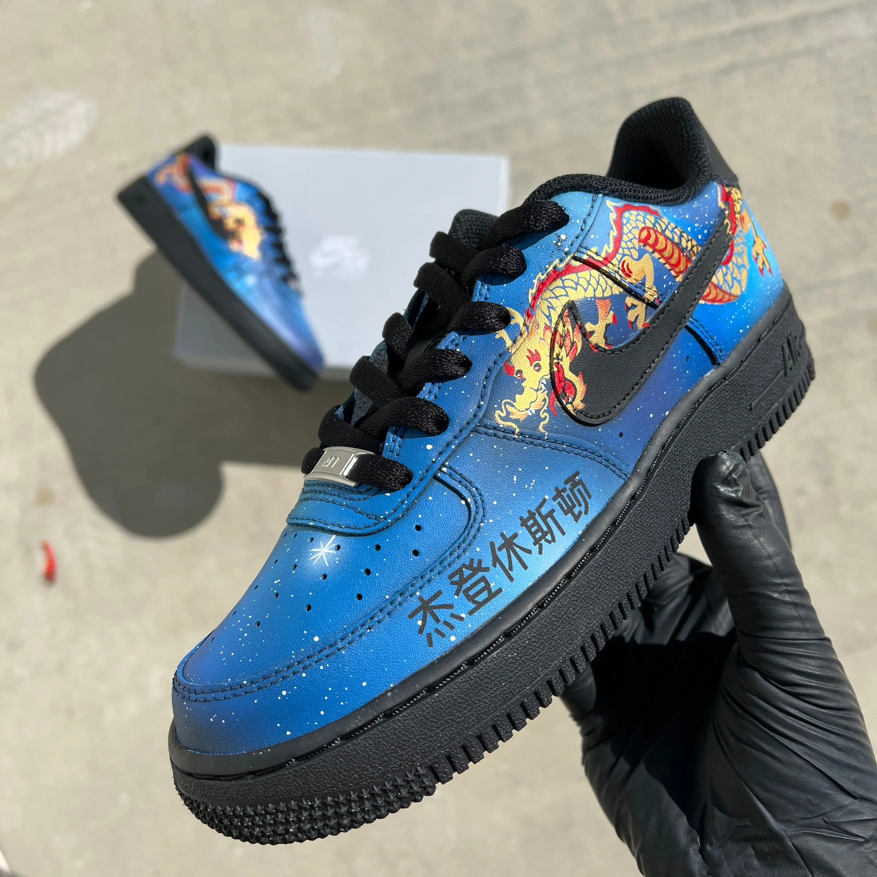 Custom Hand Painted Galaxy Horoscope Pisces Sign Nike Air Force 1