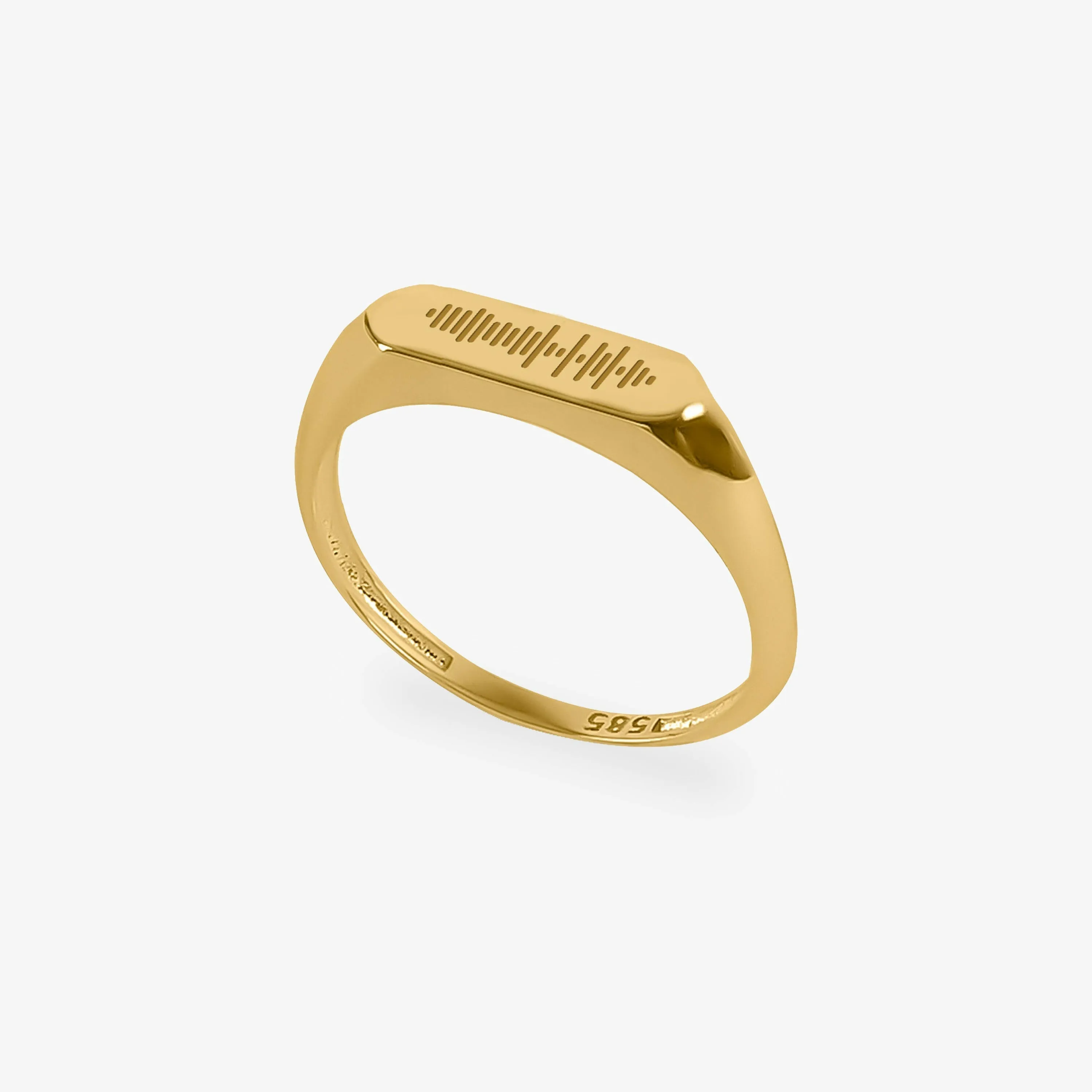 Custom Spotify Code Ring | 14K Solid Gold