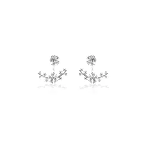 CZ Flower Peek-A-Boo Earrings