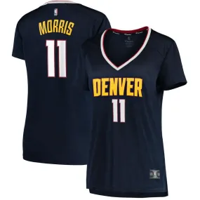 Denver Nuggets Monte Morris Fanatics Branded Fast Break Player Icon Jersey Womens - Navy | Ireland N4119R8