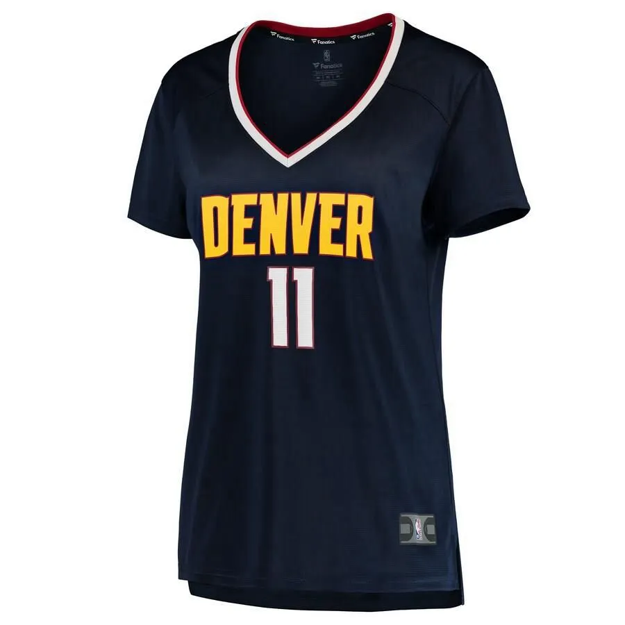 Denver Nuggets Monte Morris Fanatics Branded Fast Break Player Icon Jersey Womens - Navy | Ireland N4119R8