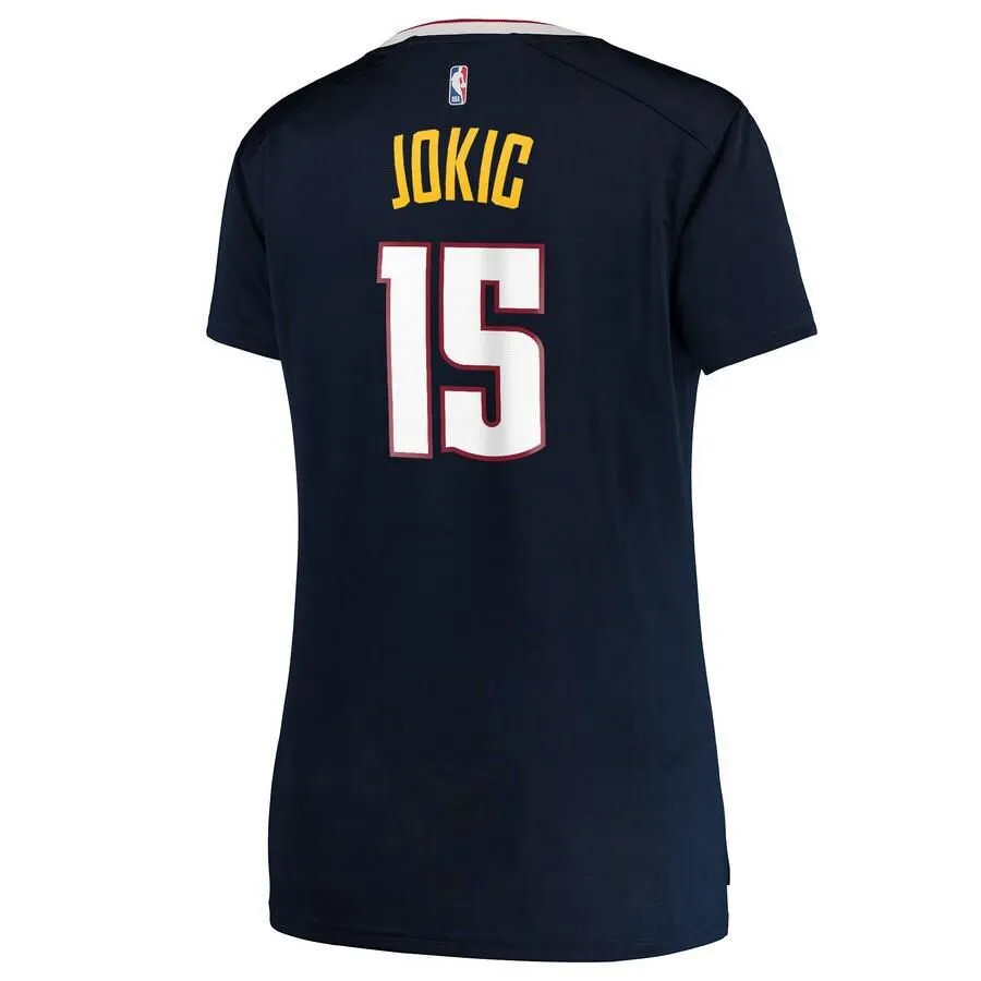 Denver Nuggets Nikola Jokic Fanatics Branded Fast Break Player Icon Jersey Womens - Navy | Ireland K5968A1