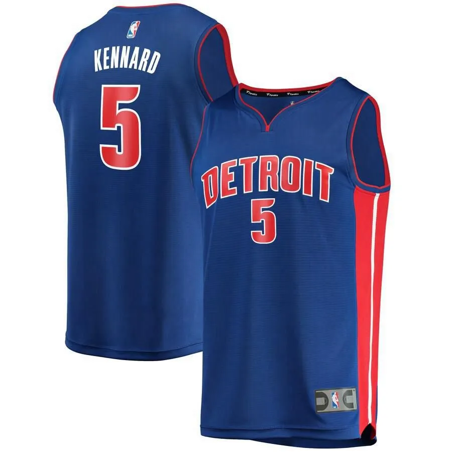 Detroit Pistons Luke Kennard Fanatics Branded Replica Fast Break Icon Jersey Kids - Blue | Ireland T1596O2