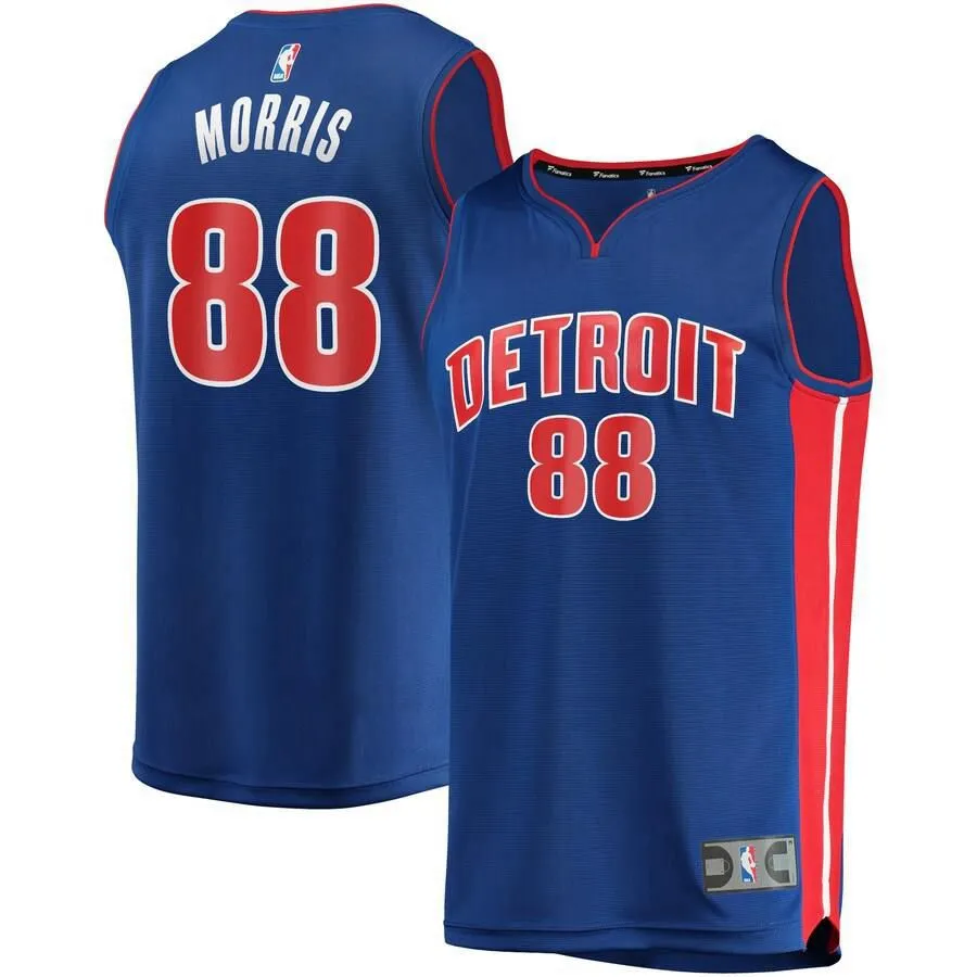 Detroit Pistons Markieff Morris Fanatics Branded Road Fast Break Jersey Kids - Blue | Ireland B7581T9