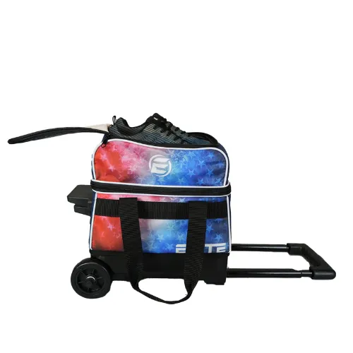 Elite Basic Single Roller Red/Blue/White Bowling Bag