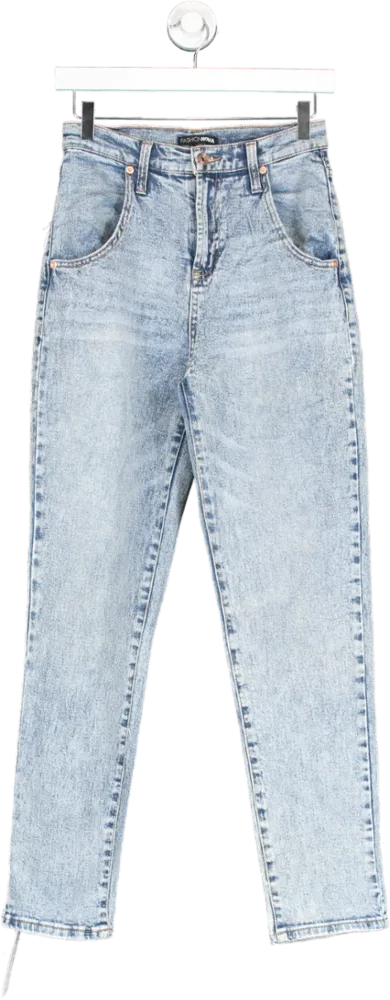 Fashion Nova Blue Straight Leg High Rise Jeans W25