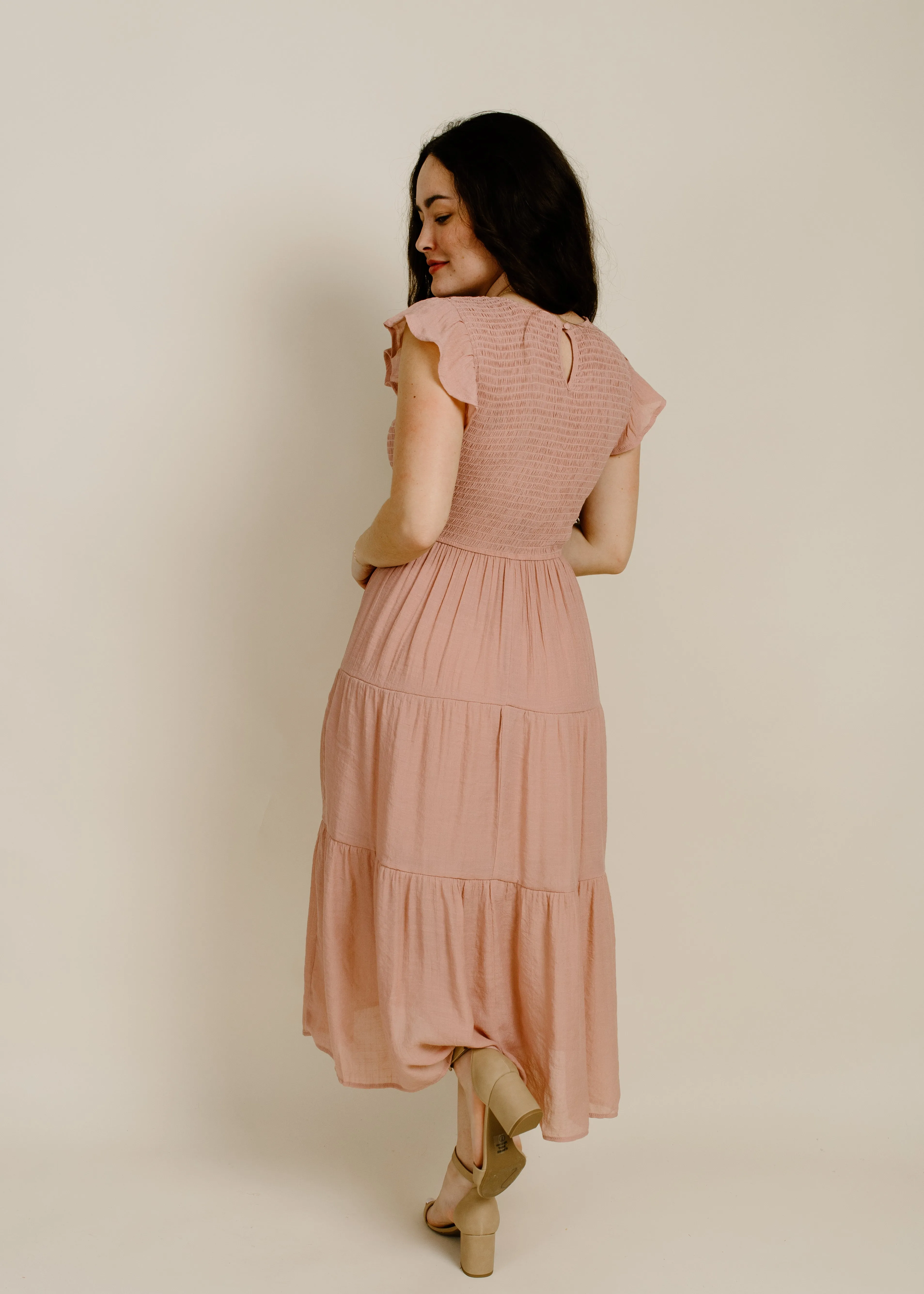 Faye Midi Dress - Blush