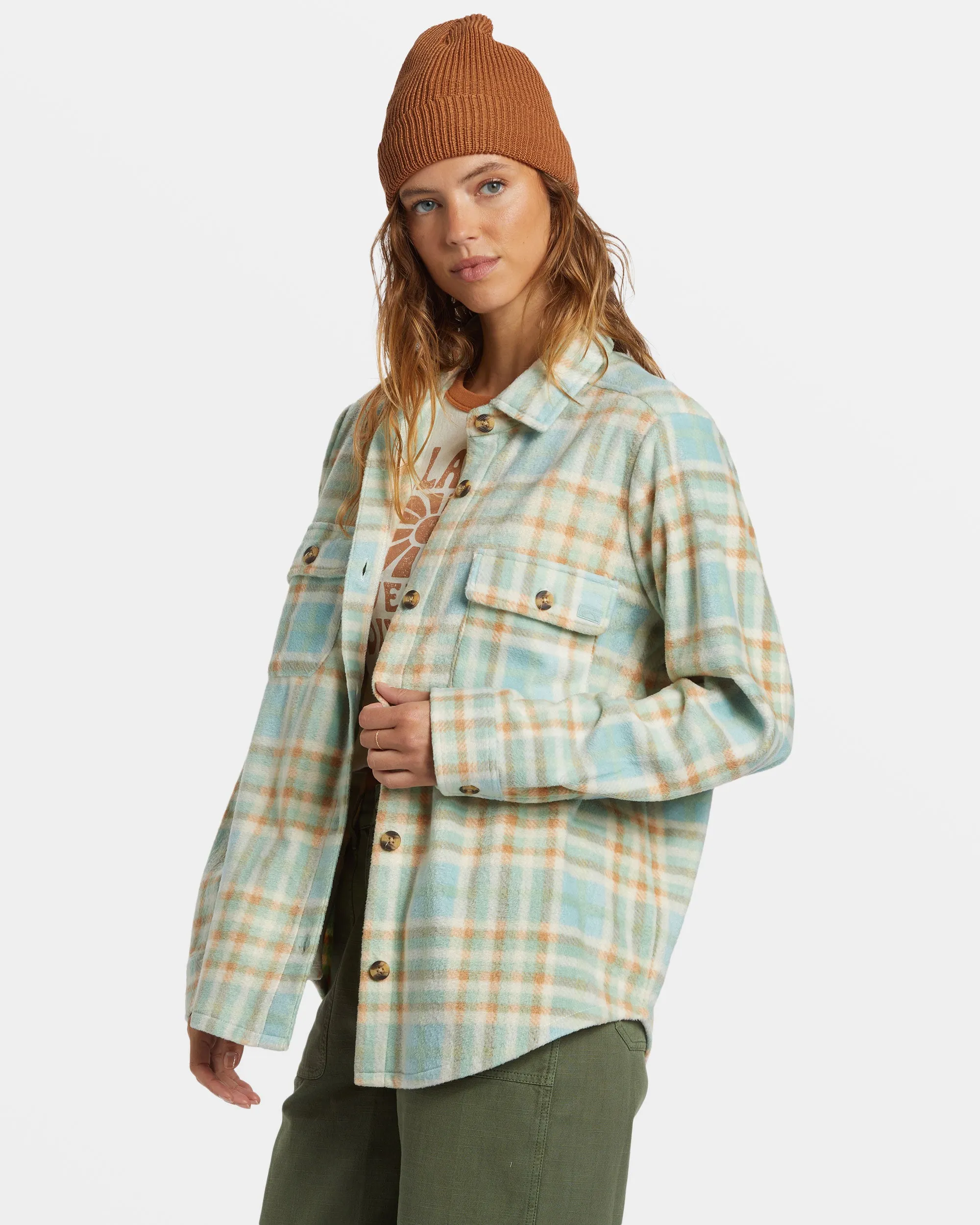 Forge Fleece Flannel Jacket - Blue Haze