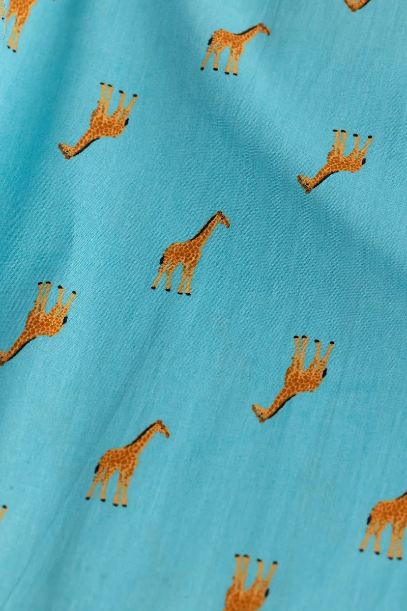 Giraffe Print Blue Pyjama