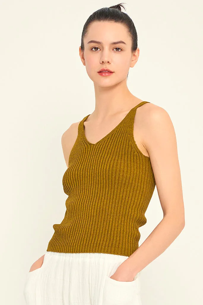 GRADE AND GATHER BASIC KNIT CAMISOLE, 2 COLORS