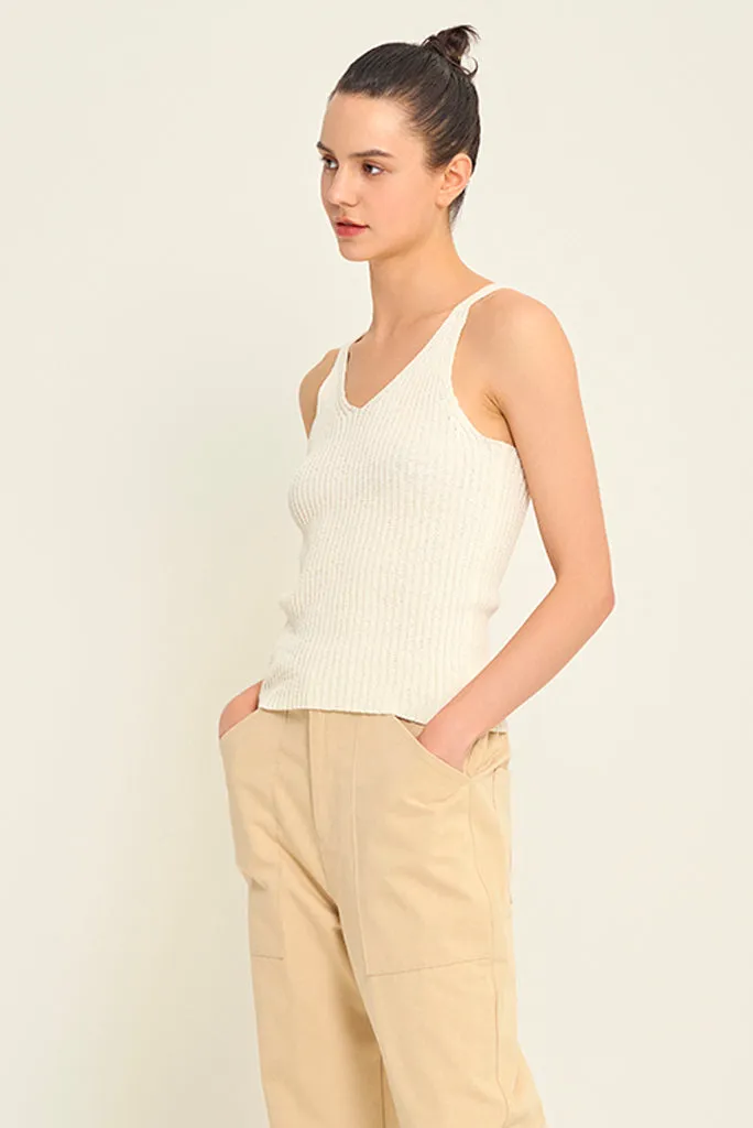 GRADE AND GATHER BASIC KNIT CAMISOLE, 2 COLORS