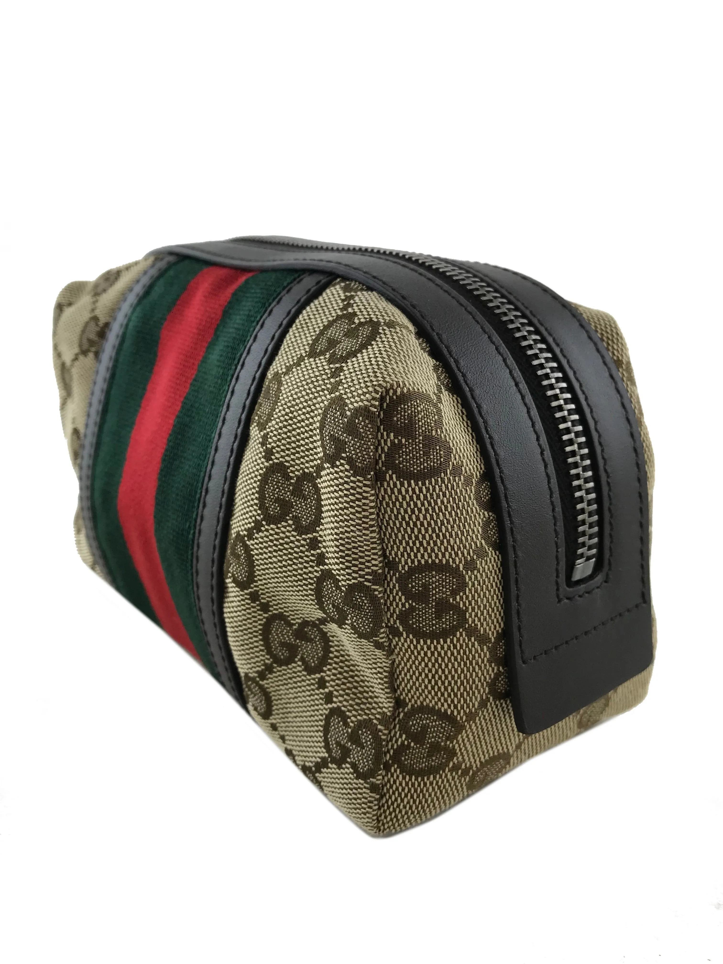 Gucci GG Canvas Web Cosmetic Bag NEW