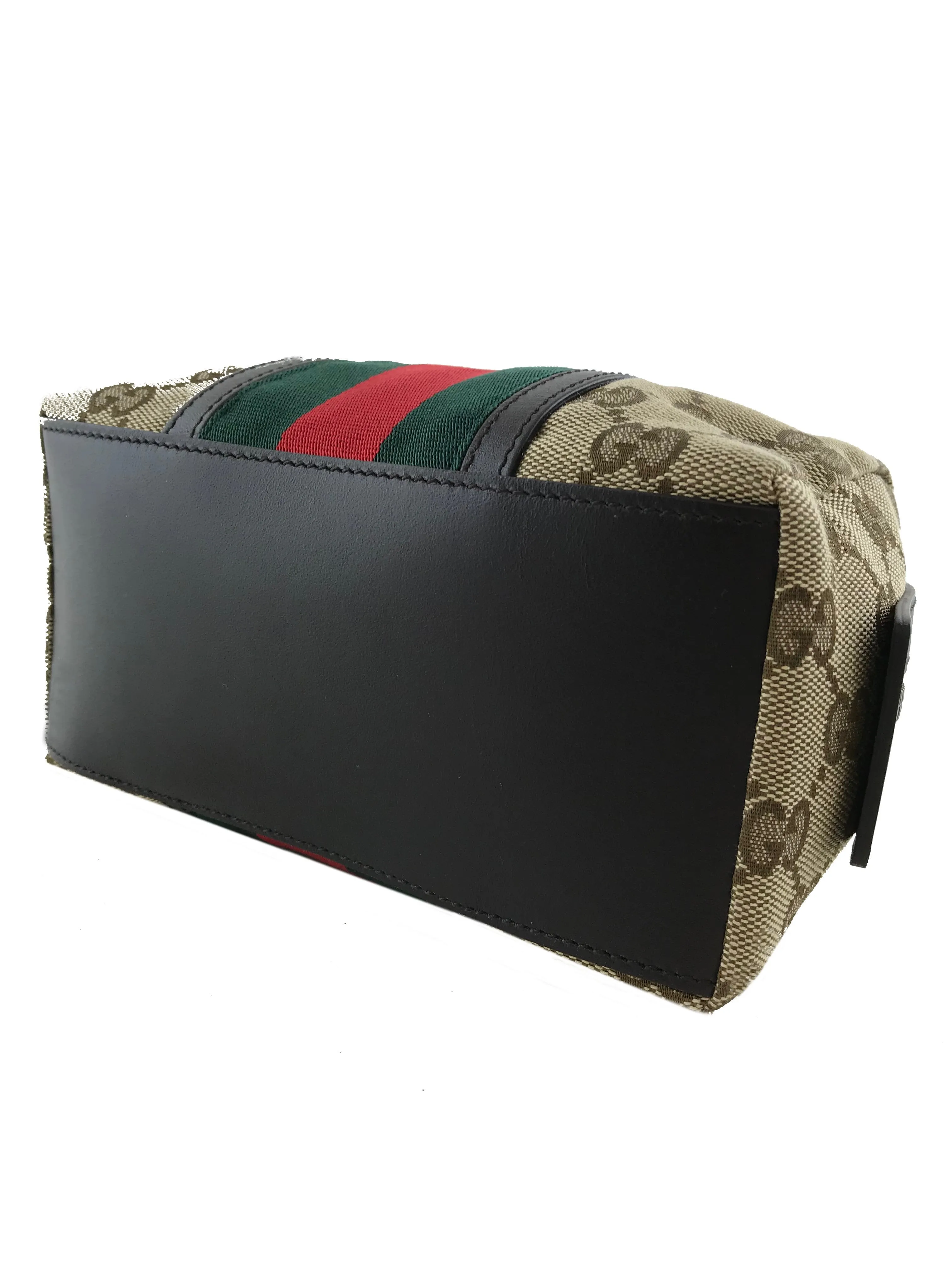 Gucci GG Canvas Web Cosmetic Bag NEW