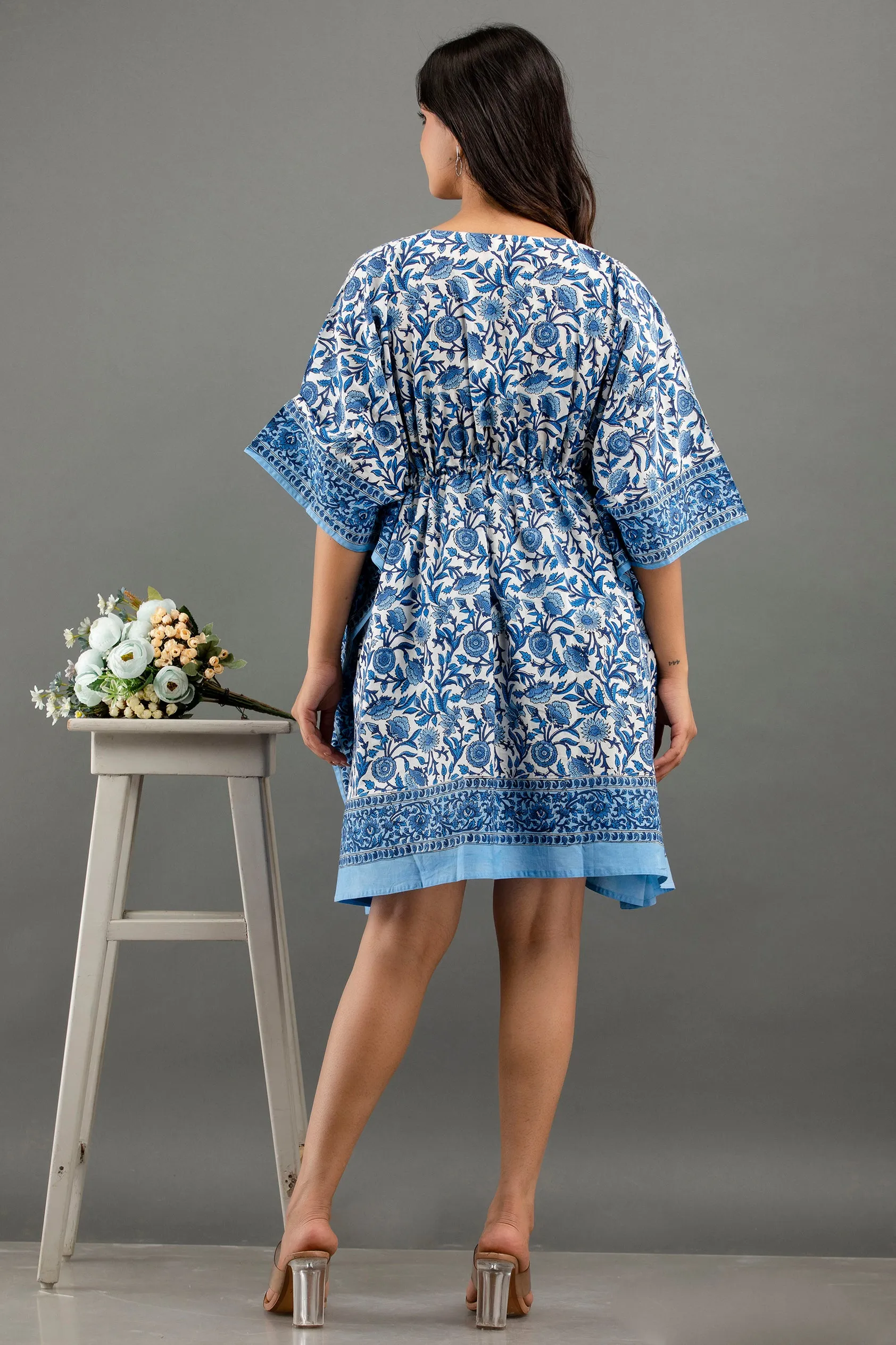 Hand Block Printed Cotton Kaftan