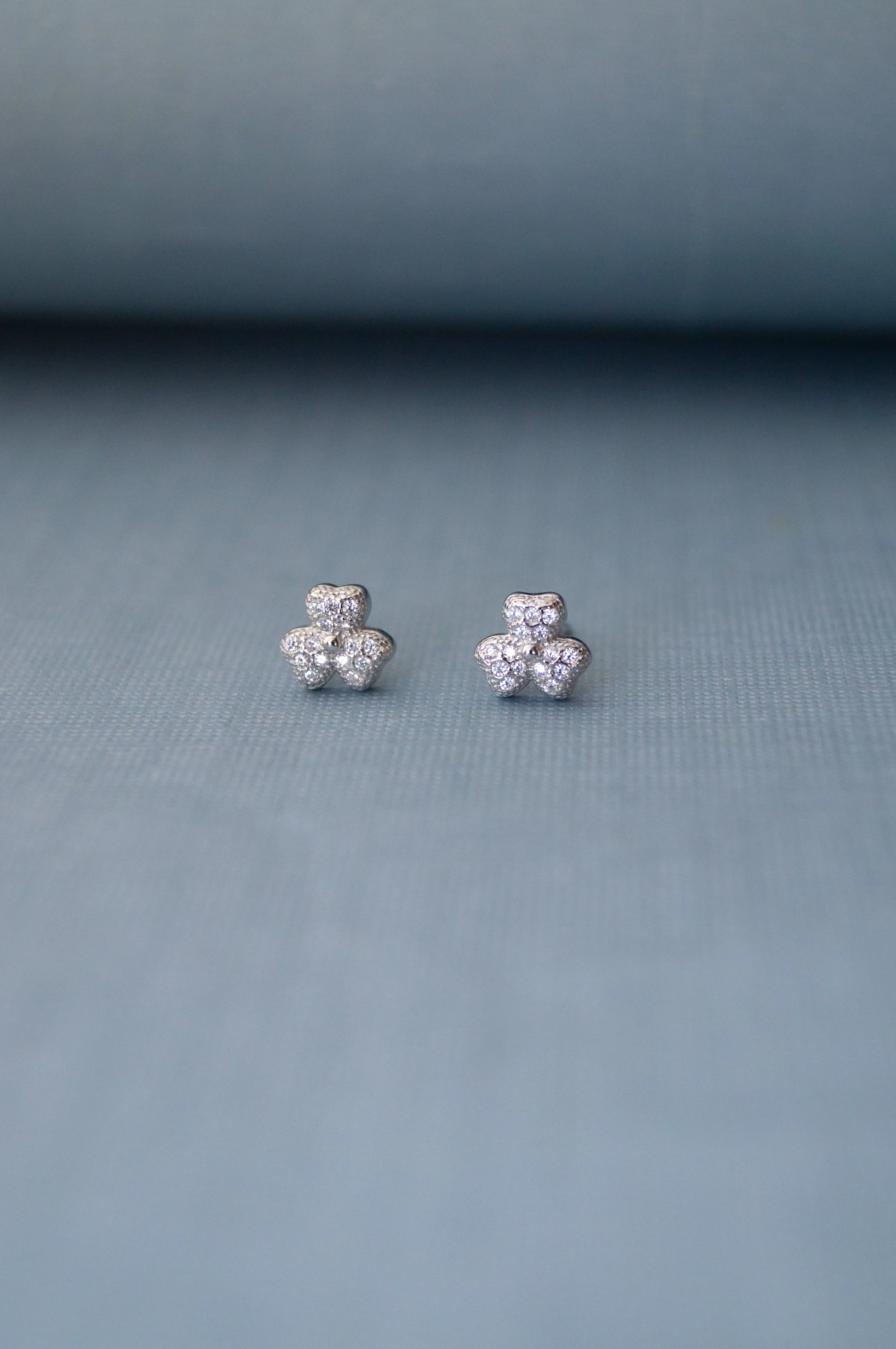 Happy Flower Mini Sterling Silver Stud Earrings