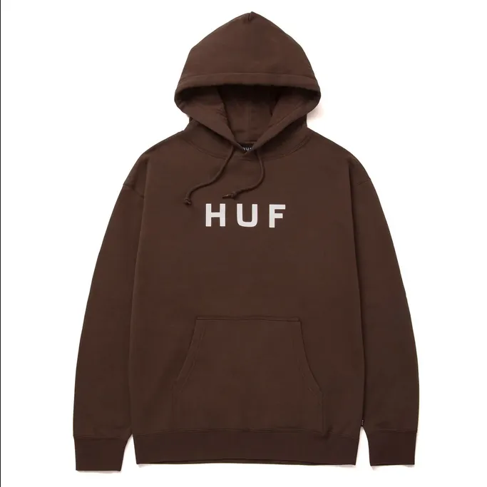 HUF Essentials OG hoodie PF00490 chocolate 